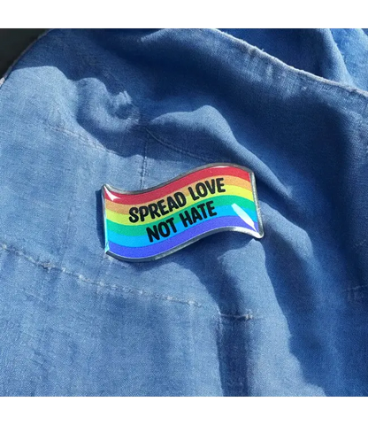 Spread Love Not Hate Pin