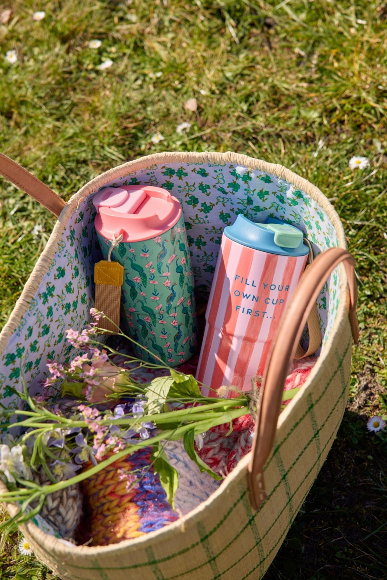 Stainless Thermo cup Organic Stripes