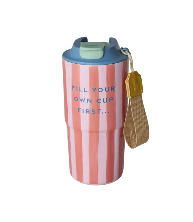Stainless Thermo cup Organic Stripes