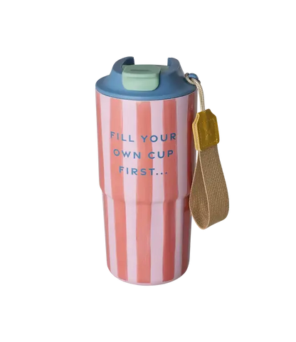 Stainless Thermo cup Organic Stripes