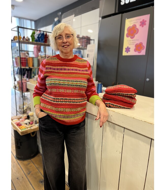 Stobo Fairisle Sweater  Rosa