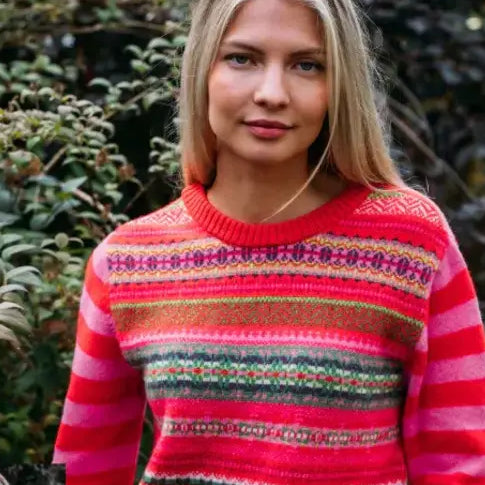 Stobo Fairisle Sweater  Rosa