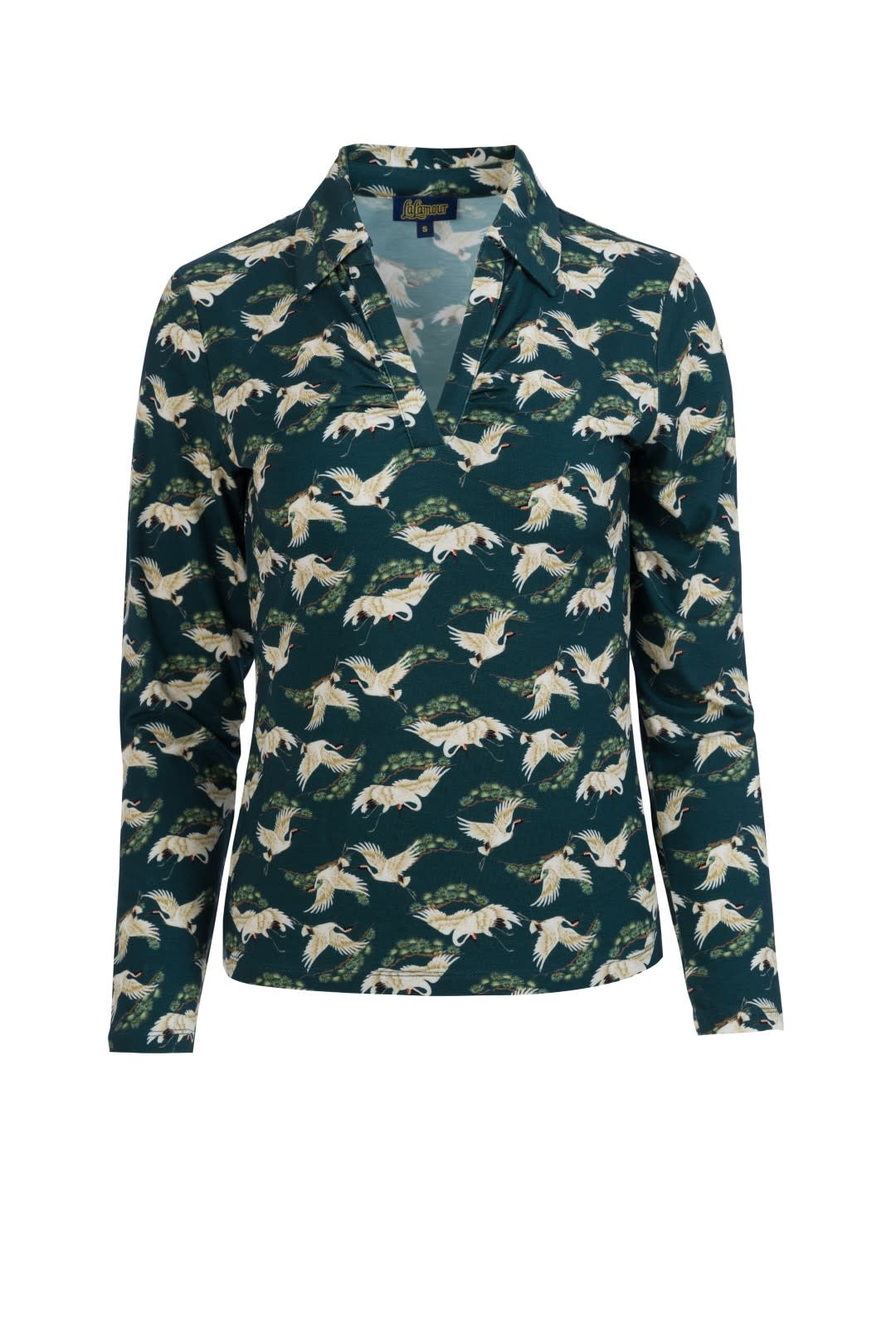 Suzy Top Crane Dance Petrol