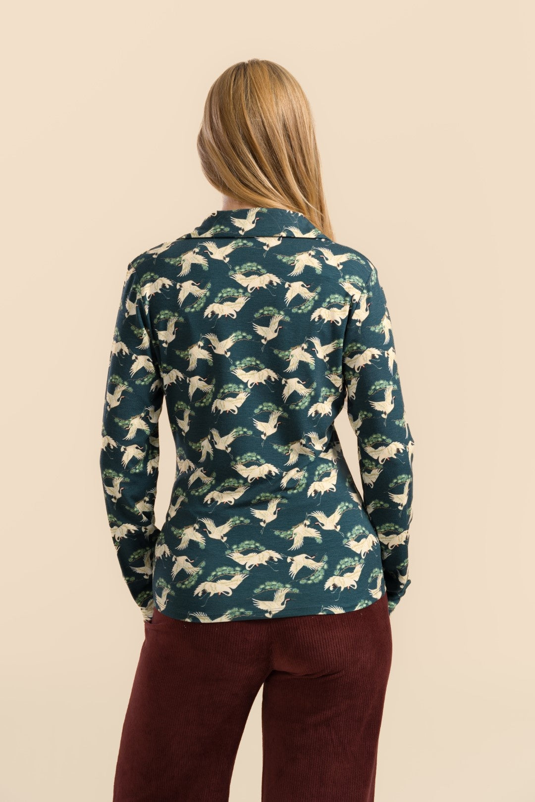 Suzy Top Crane Dance Petrol