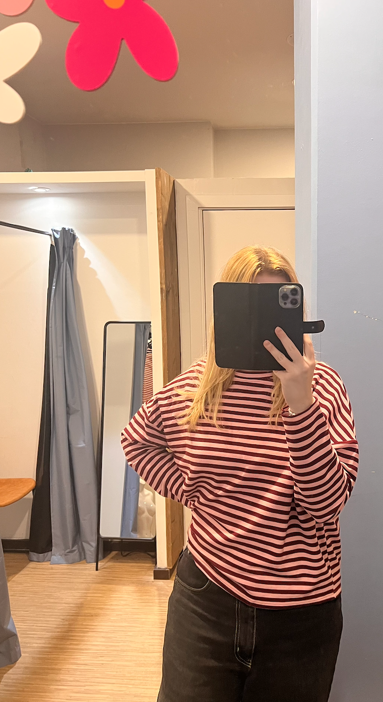 Sweatshirt licht roze