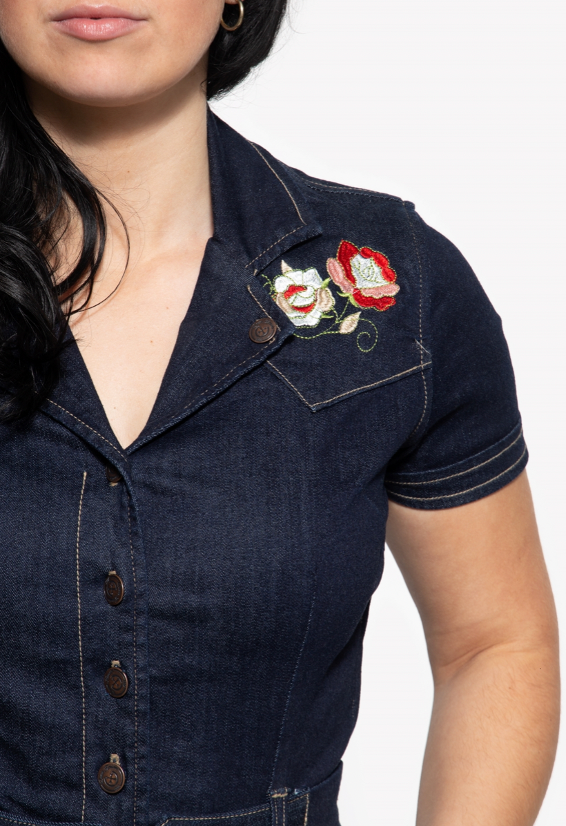 Swing Dress Denim Dark Blue