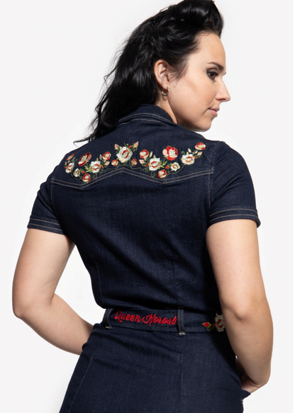 Swing Dress Denim Dark Blue