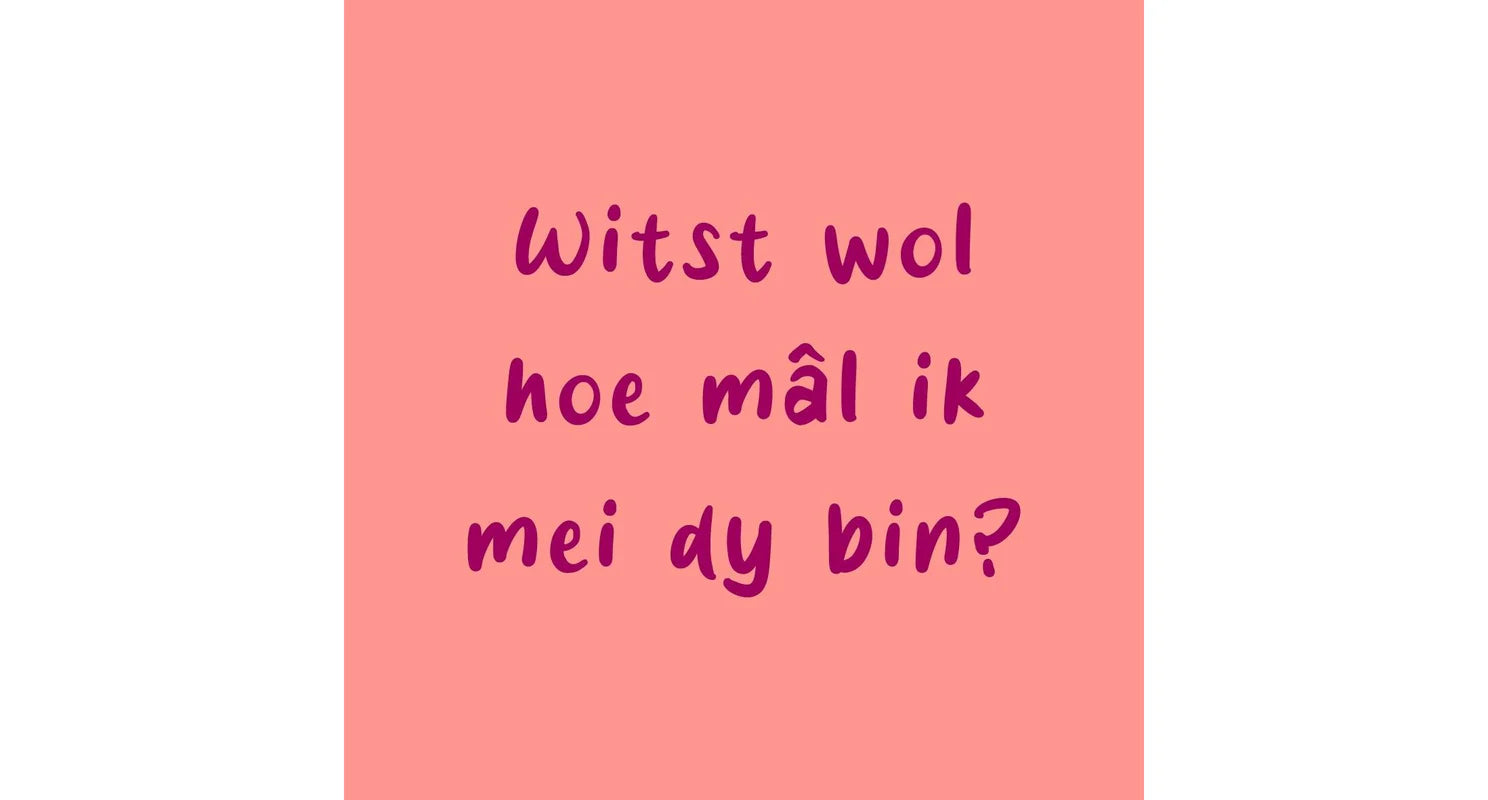 Tegeltje Fries wits wol hoe mâl
