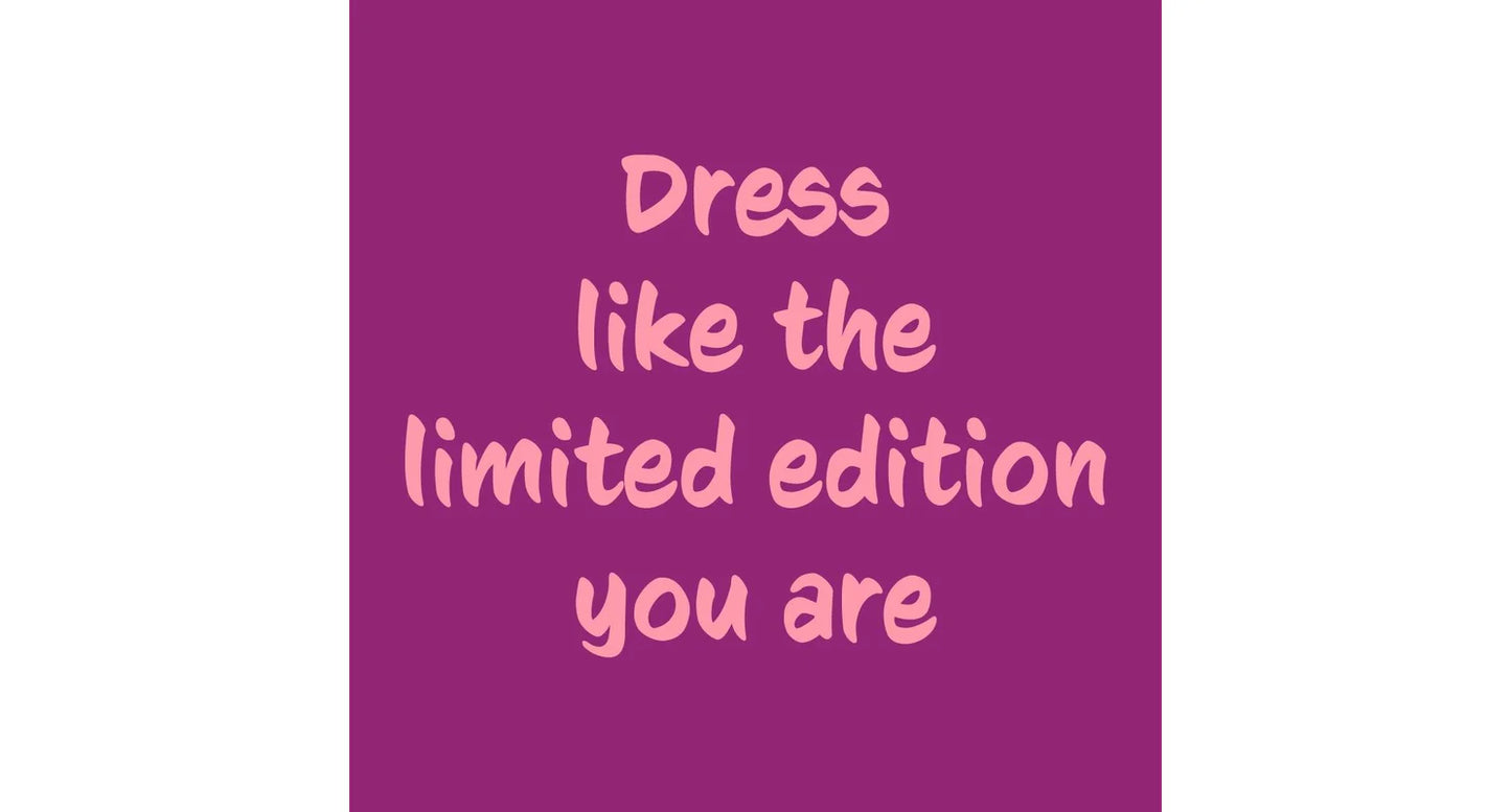 Tegeltje dress like the limited edition