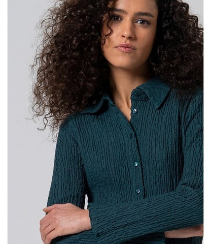 Textured Shirt Azul Azul