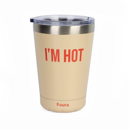 Tumbler thermos ''Im hot'' beige