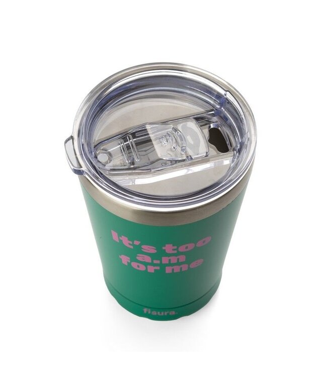 Tumbler thermos ''Its too am for me'' green