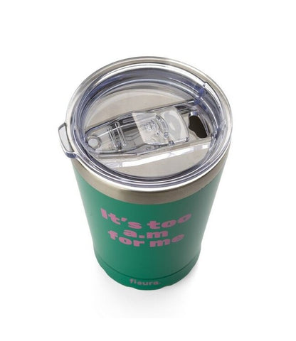 Tumbler thermos ''Its too am for me'' green