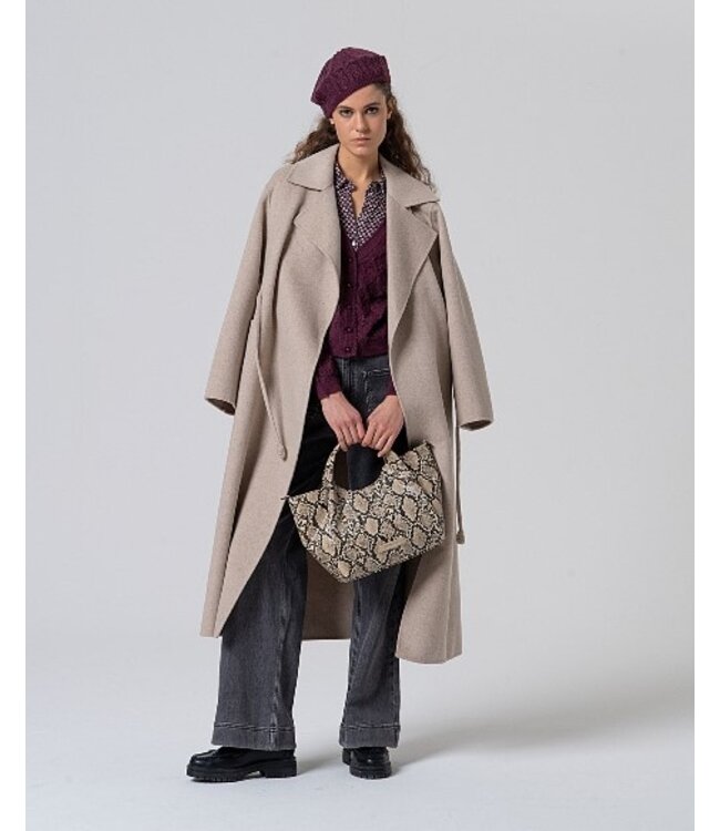 V Neck Cardigan with Fantasy Knit Bordeaux