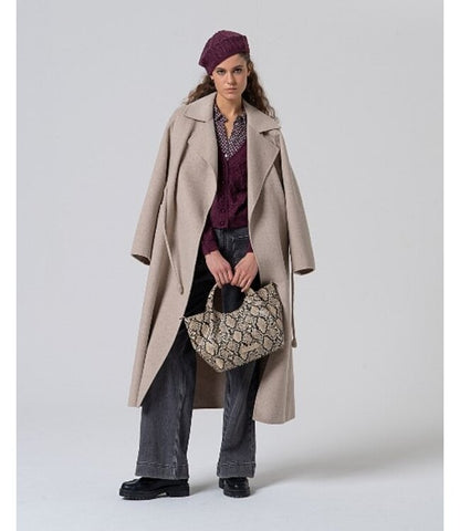 V Neck Cardigan with Fantasy Knit Bordeaux