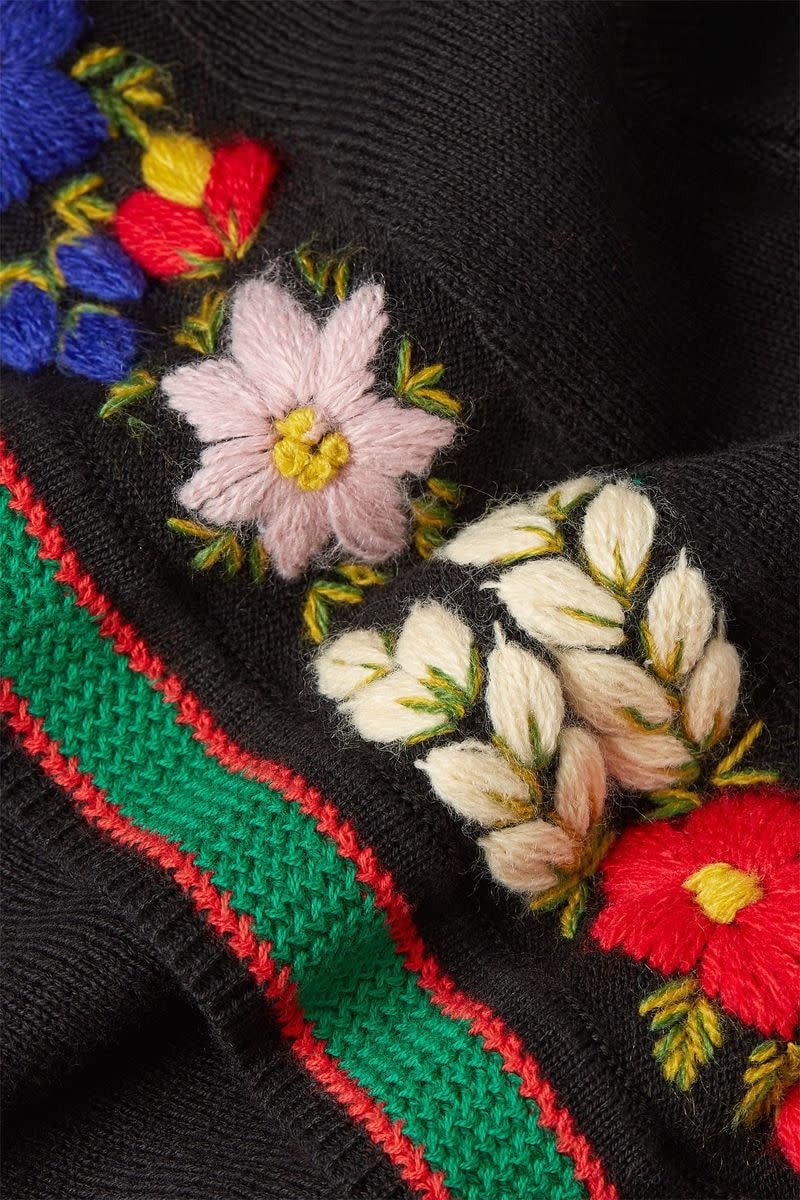 V Rib Cardi Perry  Zwart