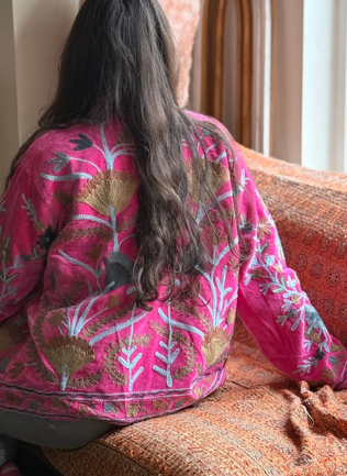 Velvet embroidery jacket