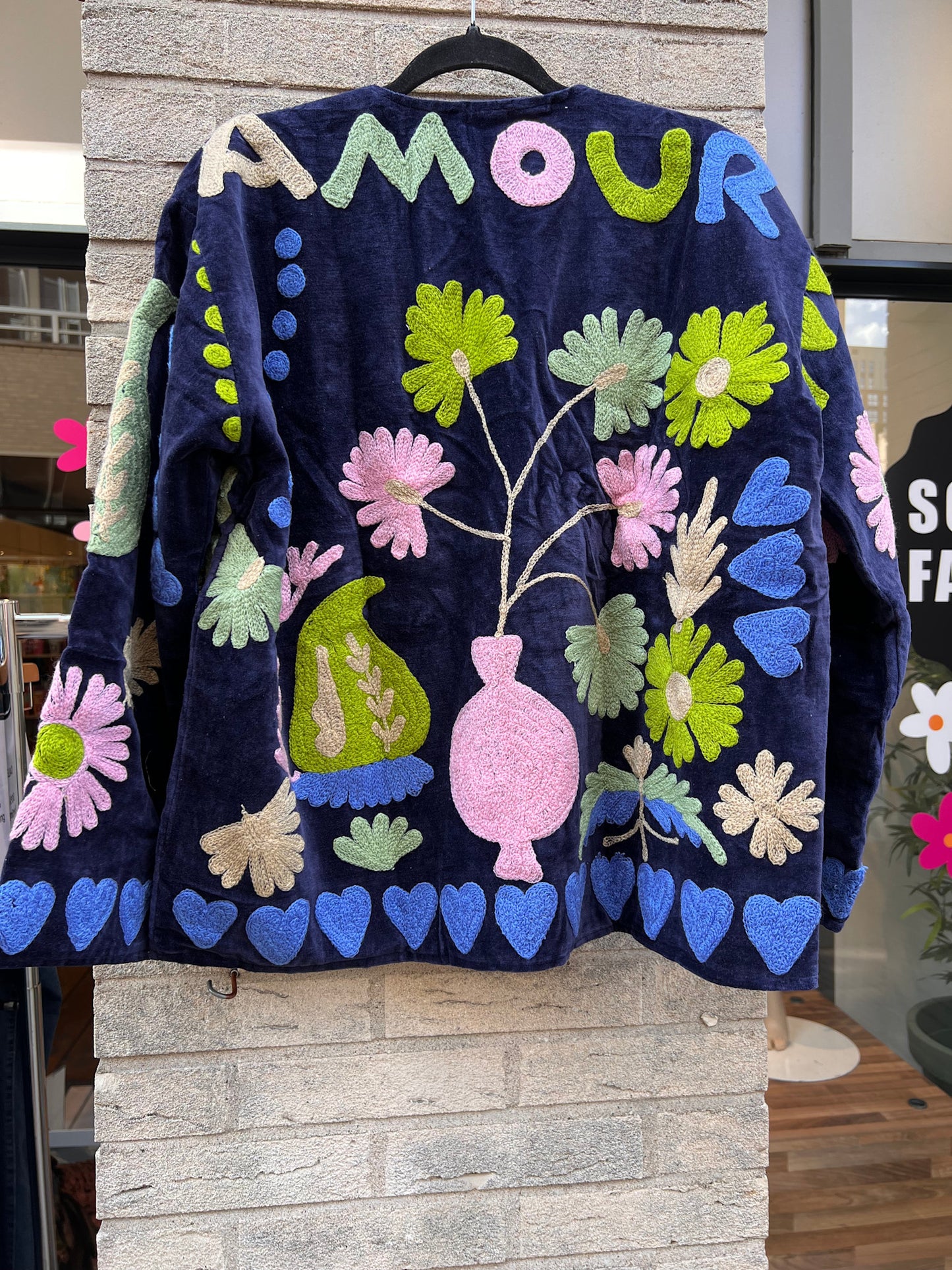 Velvet Suzani jacket Amour navy