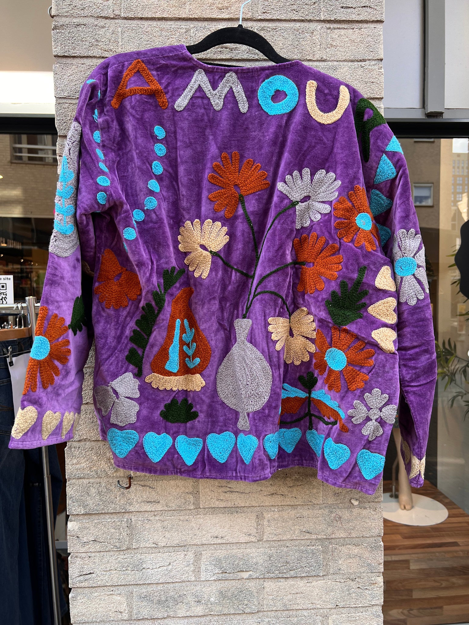 Velvet Suzani jacket paars Amour