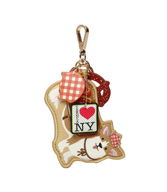 New York City Cats & Corgis Pretzel The Corgi Key Charm
