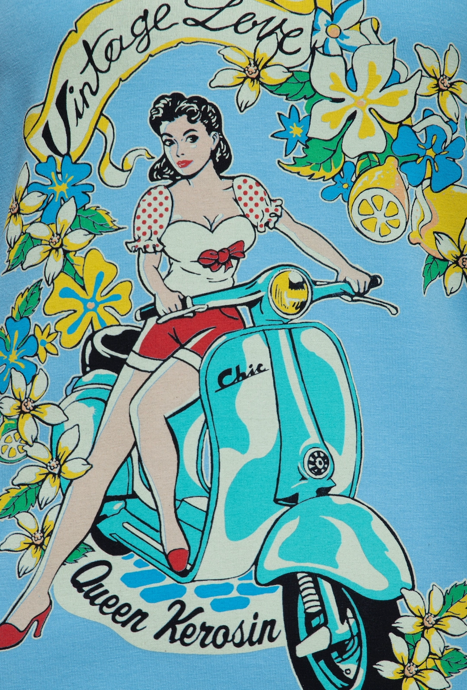 Vintage Love T shirt Air Blue