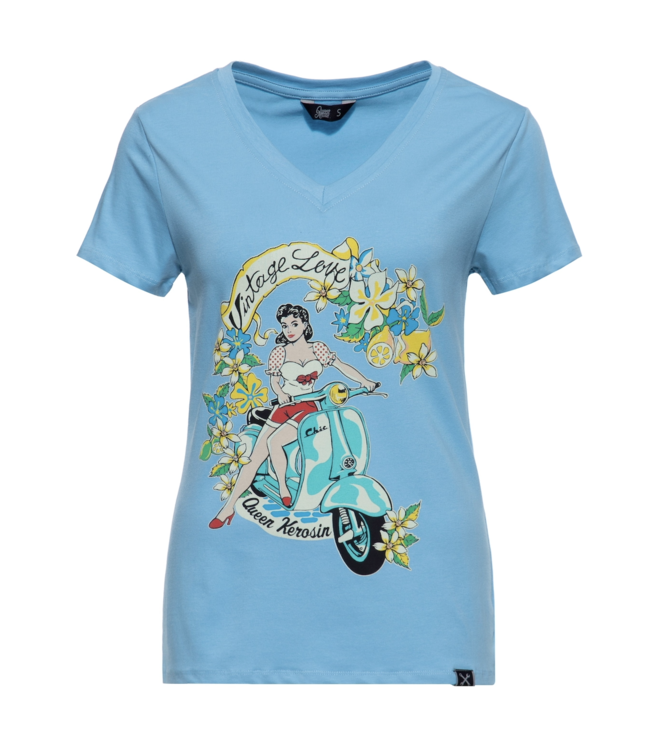 Vintage Love T shirt Air Blue