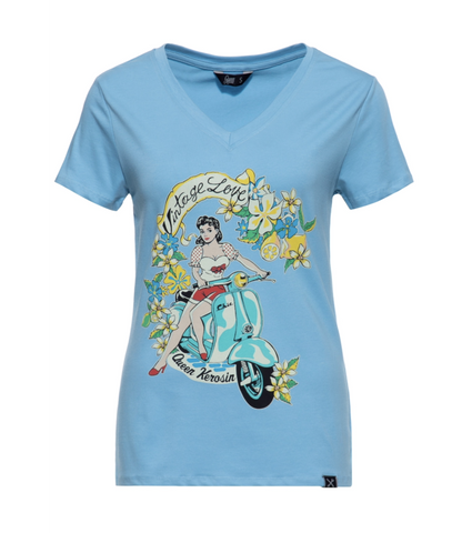 Vintage Love T shirt Air Blue