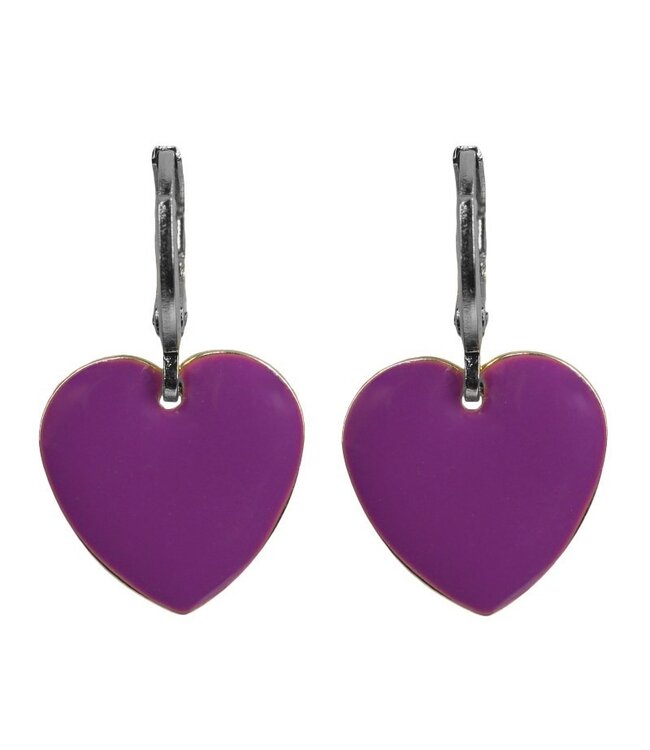 Violet hartjes zilver