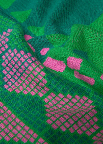 Winterpullover Diamond Loom Egg Chunky Pullover Green